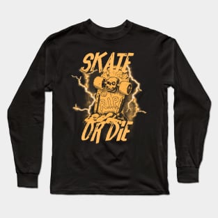 Skate or die - orange Long Sleeve T-Shirt